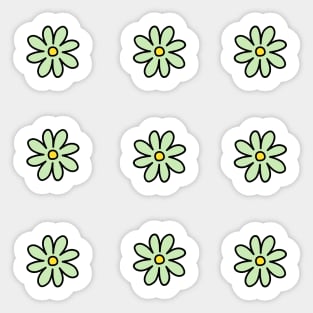 Green flower set Sticker